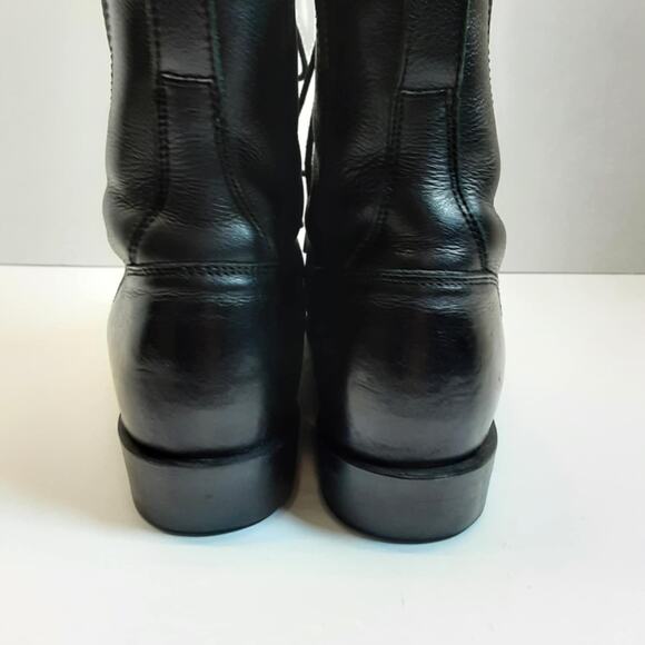 Ariat Black Leather Lace-Up Boots - Picture 6 of 8